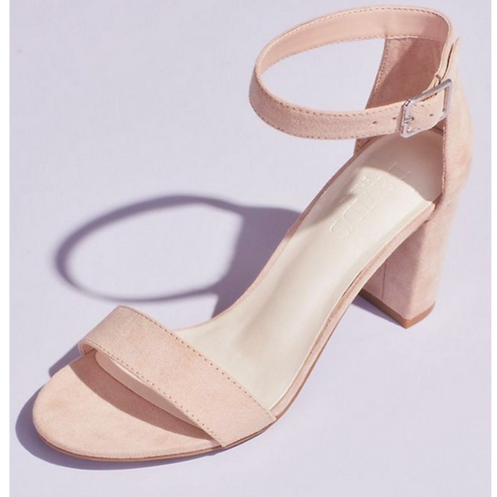 Cream/Light Pink Block Heel - Size 8 - (Lulu's style) like new